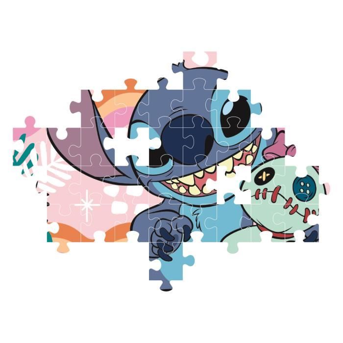 Puzzle 60 pieces Stitch, Pour enfants a partir de 3 ans, Theme dessins animés, CLEMENTONI