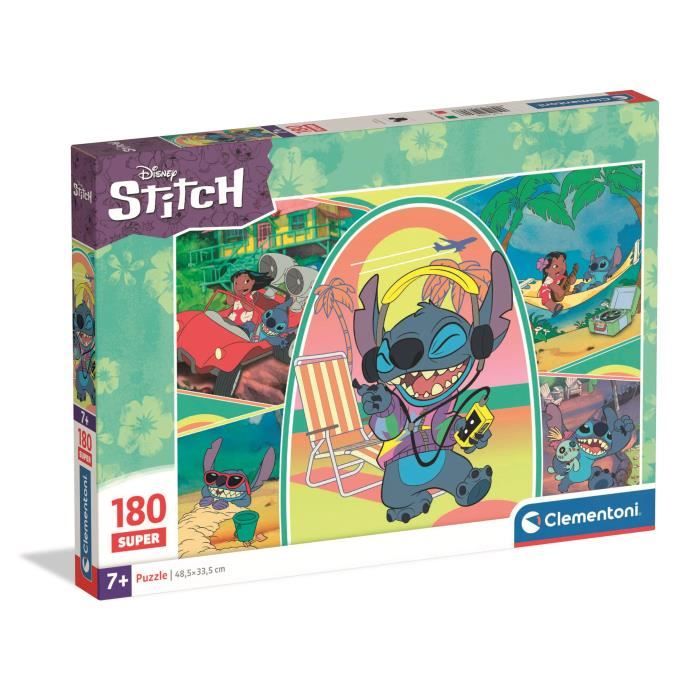 Puzzle Stitch 180 pieces Super, Pour enfants a partir de 3 ans, Theme dessins animés, CLEMENTONI
