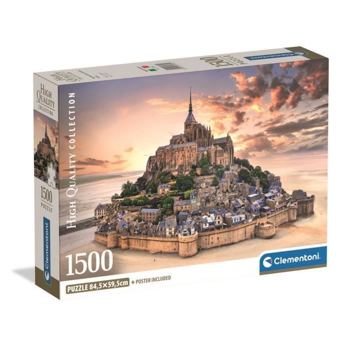 CLEMENTONI - Compact 1500 pieces - Le Mont Saint-Michel