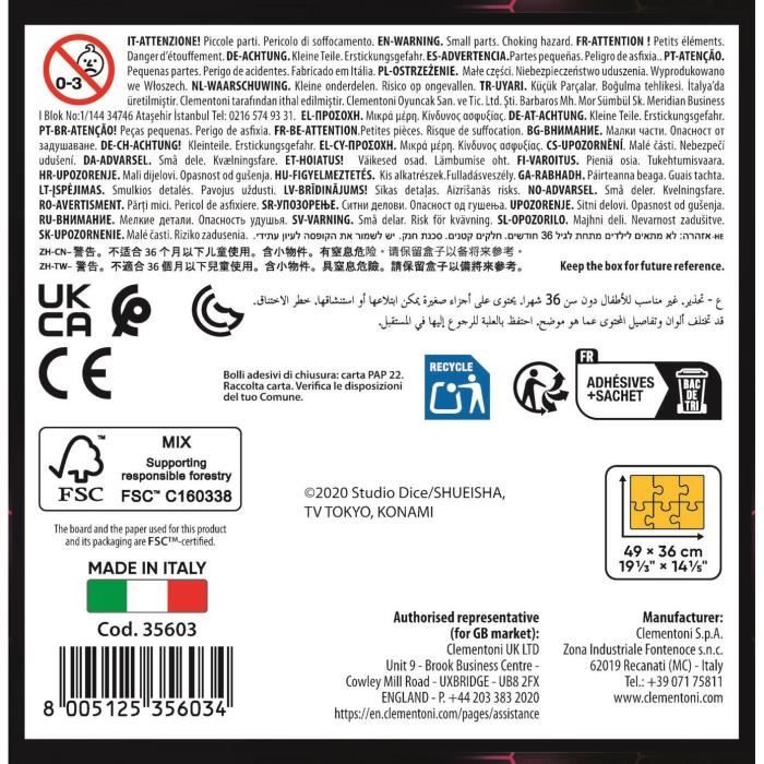 CLEMENTONI - Cube 500 pieces - Yu-Gi-Oh!