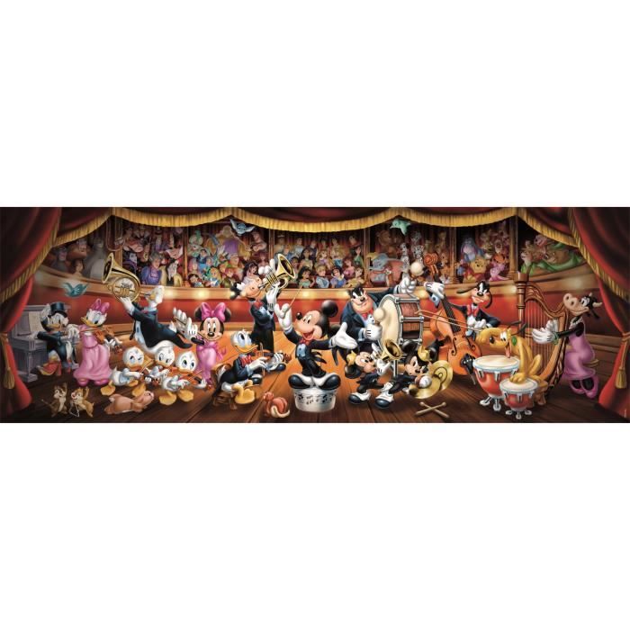 CLEMENTONI - Compact 1000 pieces Panorama - Disney Orchestra