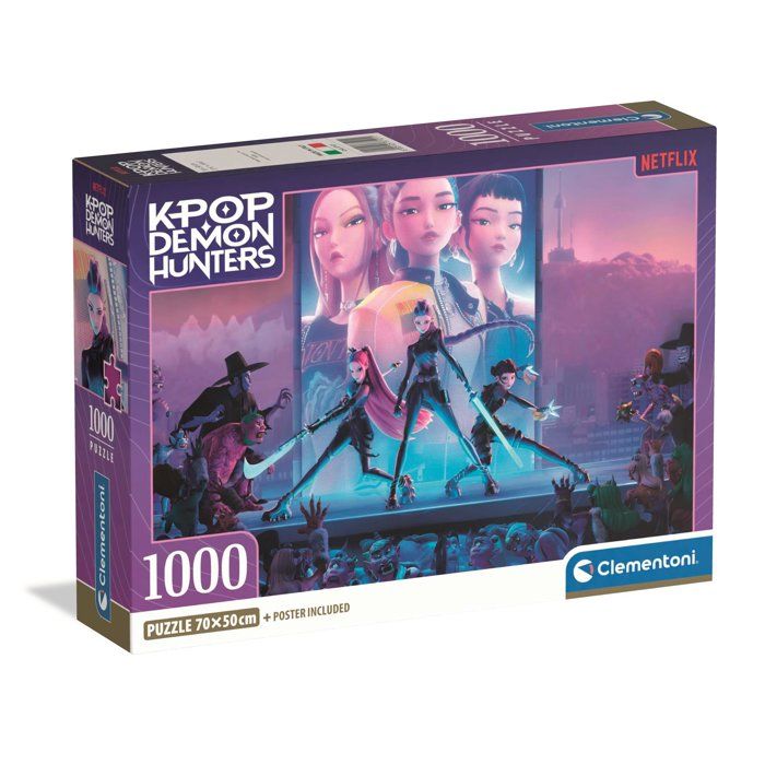 Clementoni - K-Pop Demon Hunters - Puzzle 1000 Pieces - Puzzle Adulte - Des 14 ans - Netflix