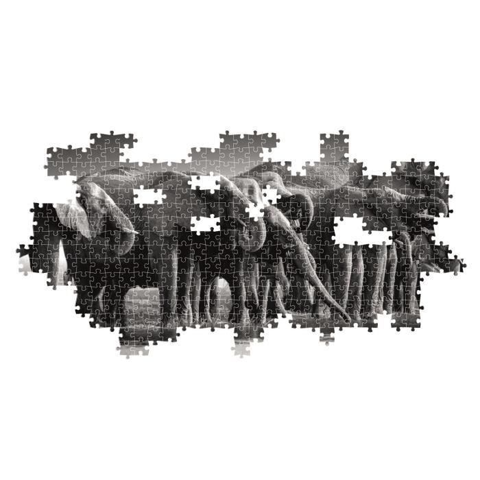 CLEMENTONI - Compact 1000 pieces Panorama - Herd of Giants