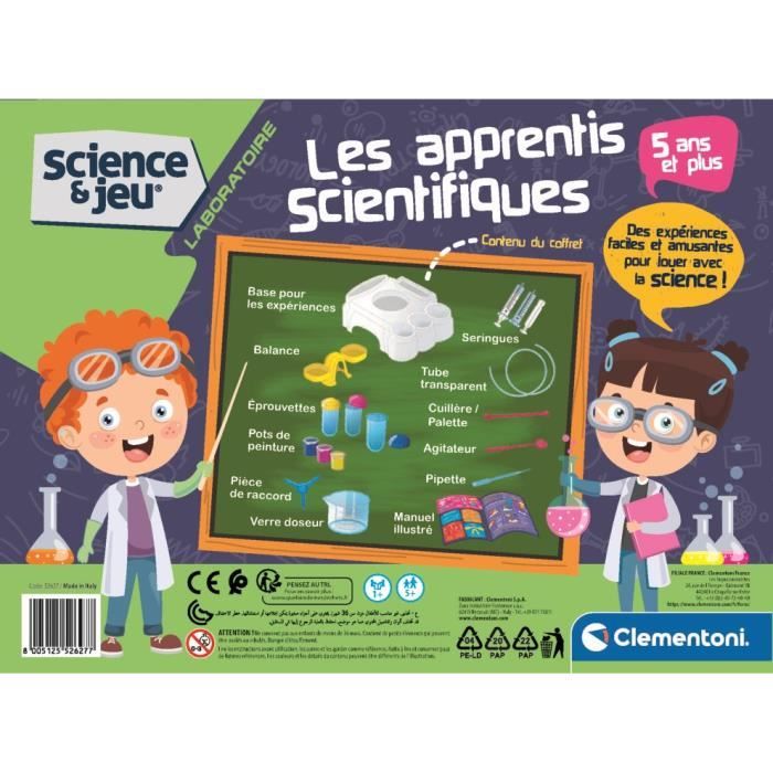 Les apprentis scientifiques - Clementoni - Science et Jeu - Laboratoire - Jeu d'Expériences - Dčs 5 ans