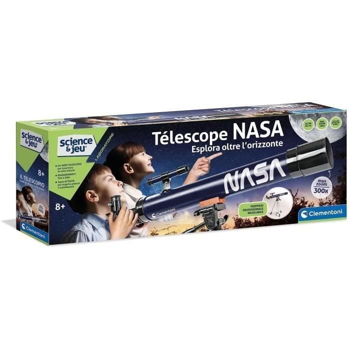 Clementoni - Science et jeau - TÈlescope NASA objetcif 50mm - TrÈpied extensible jusqu'a 127 cm