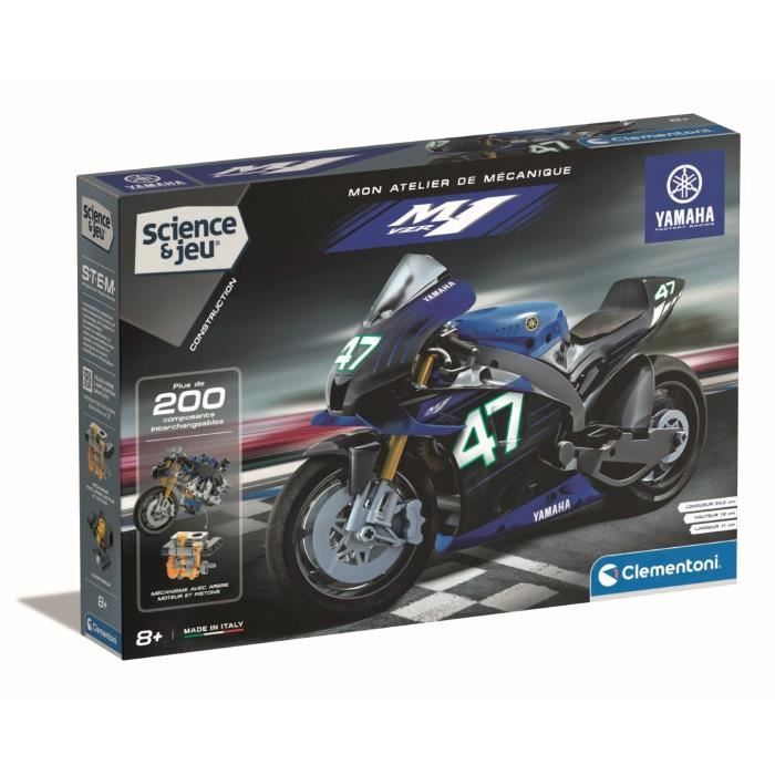 Clementoni - Coffret de construction Yamaha M1 - Application disponible - FabriquÈ en Italie