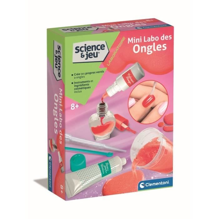 Clementoni - Sciences et Jeu - Mini Labo des ongles - Crée ton propre vernis a ongles - Des 8 ans