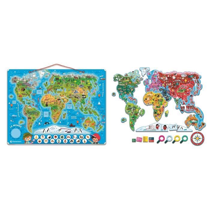 CLEMENTONI - Puzzle magnétique du monde