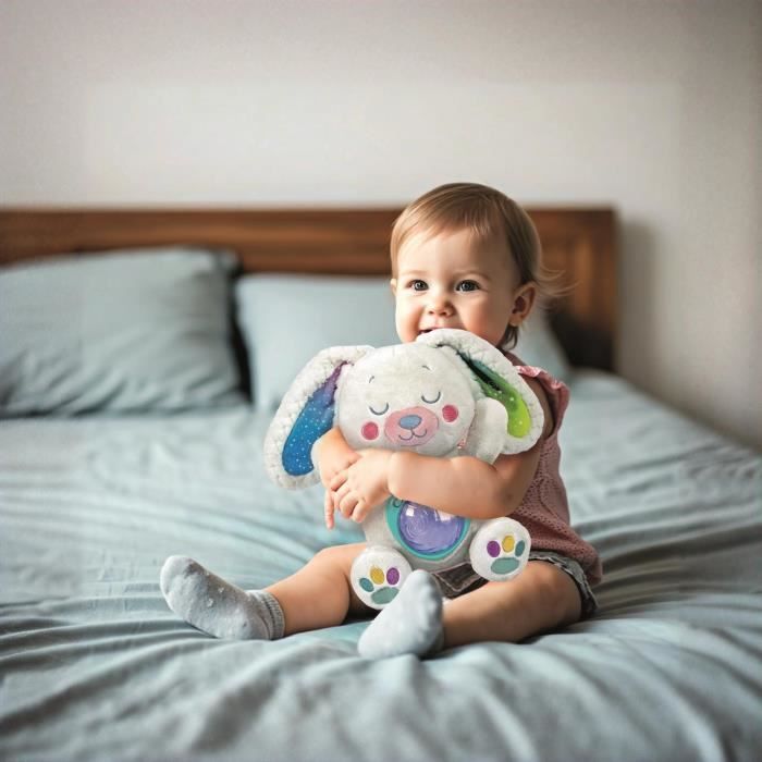 CLEMENTONI - Mon Lapin Polaire - Projecteur d'Aurores Boréales