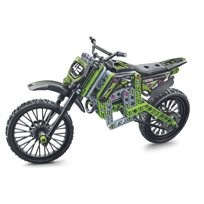 Motocross - CLEMENTONI - Mon Atelier Mécanique - Avec + 170 pieces - Des 8 ans - Fabriqué en Italie - Coffret de construction enfant