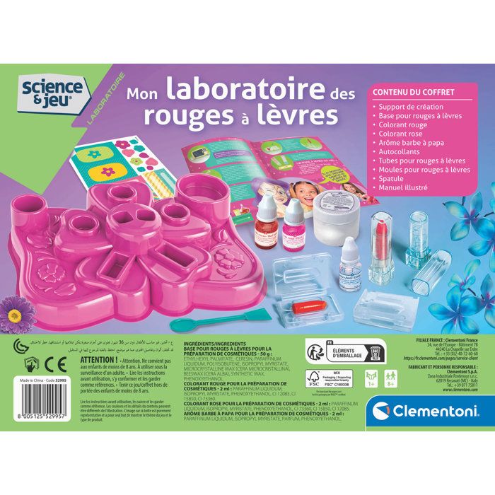 Mon laboratoire des rouges ŕ lčvres - Clementoni - Science & Jeu - Jeux Scientifiques