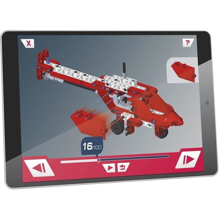 Clementoni - Science et Jeu - Mon atelier mÈcanique - HÈlicoptere de pompiers a construire - Des 8 ans - FabriquÈ en Italie