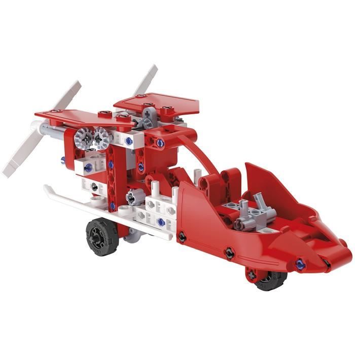 Clementoni - Science et Jeu - Mon atelier mÈcanique - HÈlicoptere de pompiers a construire - Des 8 ans - FabriquÈ en Italie