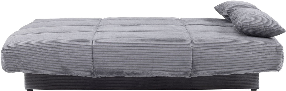 Banquette clic-clac CLEM - 3 places - Tissu velours côtelé - Anthracite - Densité 20kg/m3 - 190 x 90 x 92 cm - Fabriqué au Portugal