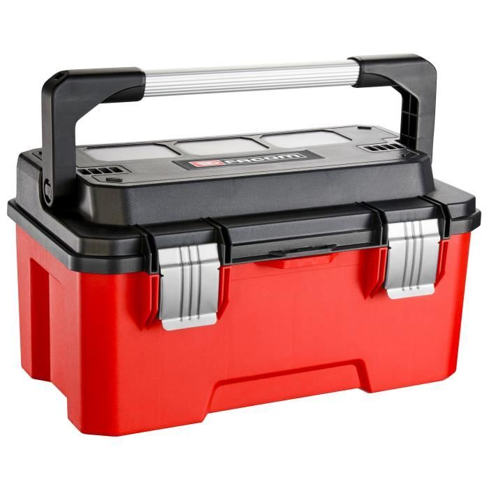 Boîte a outils + 22 outils FACOM - BP.P20ACM1PB - 5 tournevis + 6 clés mixtes + 9 clés mâles + 1 pince multiprise + 1 scie a métaux