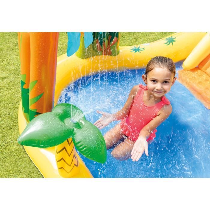 Aire de jeux gonflable - INTEX - Jurrasic - 272 Litres - 2 ans et + - 249 x 191 x 109 cm - Inclus : 6 balles colorées