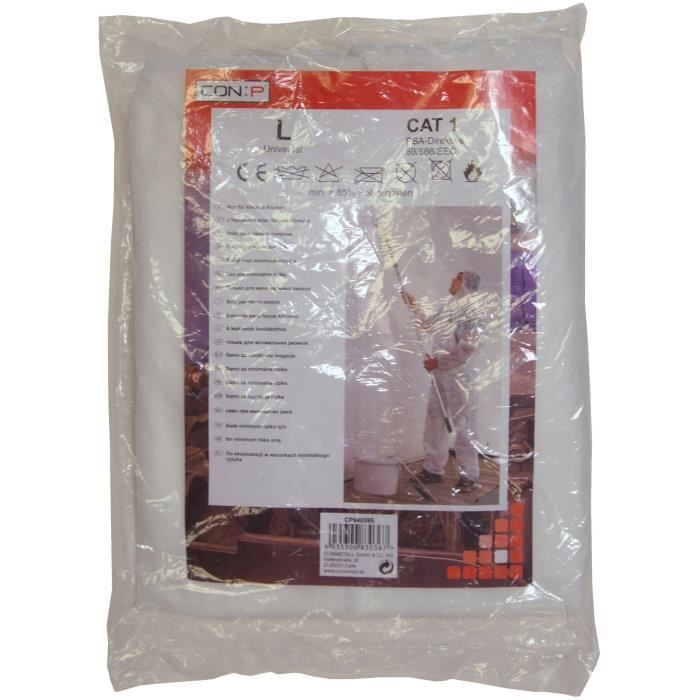 Combinaison de protection - CON:P - 4555500 - Jetable - Taille L - Polypropylene - Blanc