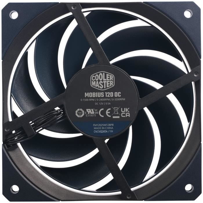 Refroidissement PC - COOLER MASTER - Mobius 120 OC - 120 mm - 3 vitesses - 3200 tr/min max