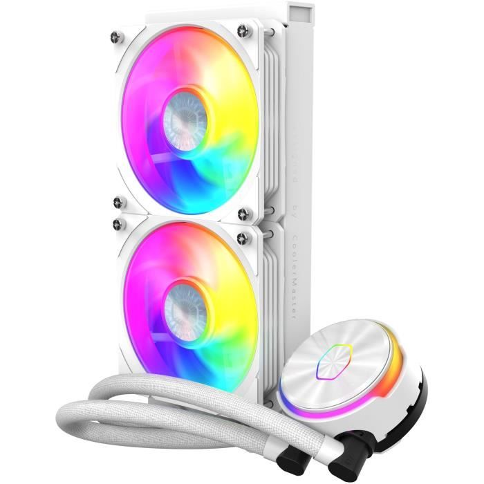 COOLER MASTER - MasterLiquid PL240 Flux White - Refroidissement liquide CPU - 12cm
