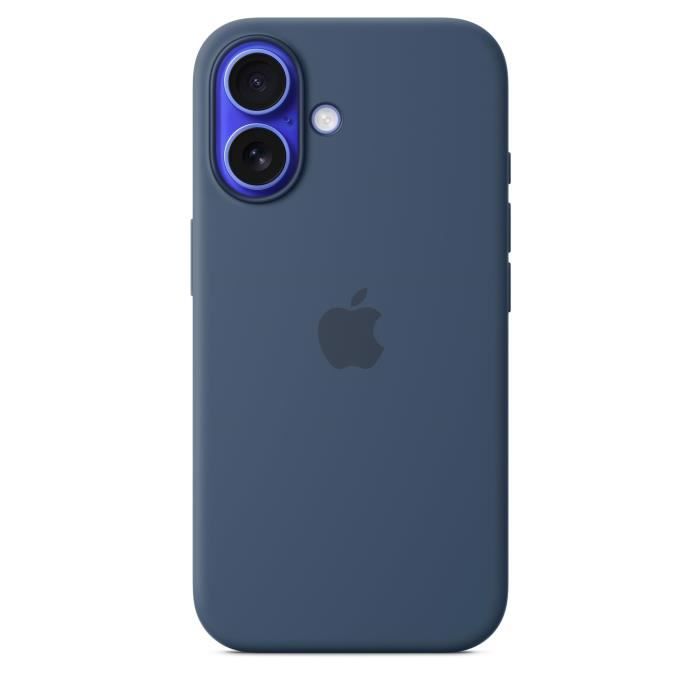 APPLE iPhone 16 - Coque en silicone avec MagSafe - Denim