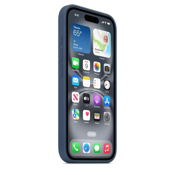 APPLE iPhone 16 - Coque en silicone avec MagSafe - Denim