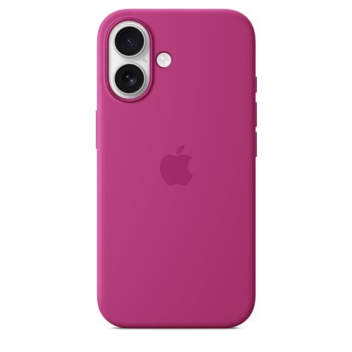 APPLE iPhone 16 - Coque en silicone avec MagSafe - Fuchsia