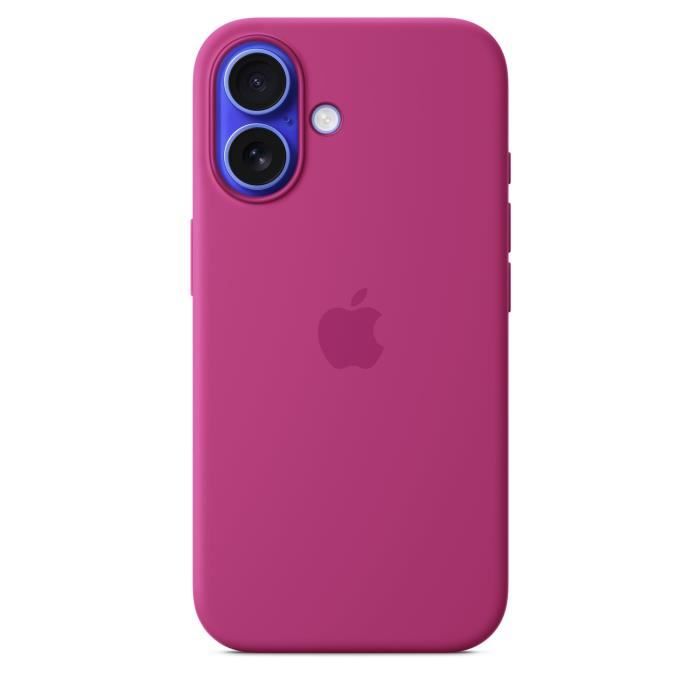 APPLE iPhone 16 - Coque en silicone avec MagSafe - Fuchsia