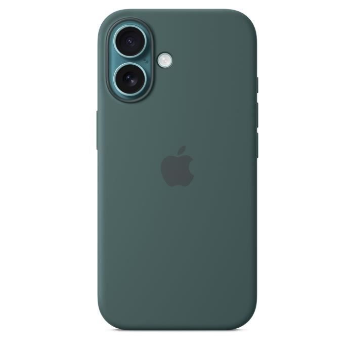 APPLE iPhone 16 - Coque en silicone avec MagSafe - Lake Green