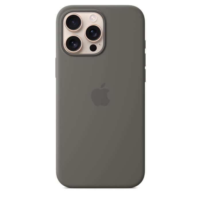 APPLE iPhone†16 Pro Max - Coque en silicone avec MagSafe - Stone Gray