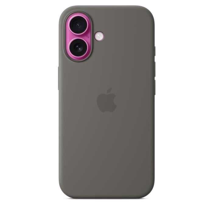 APPLE iPhone†16 - Coque en silicone avec MagSafe - Stone Gray