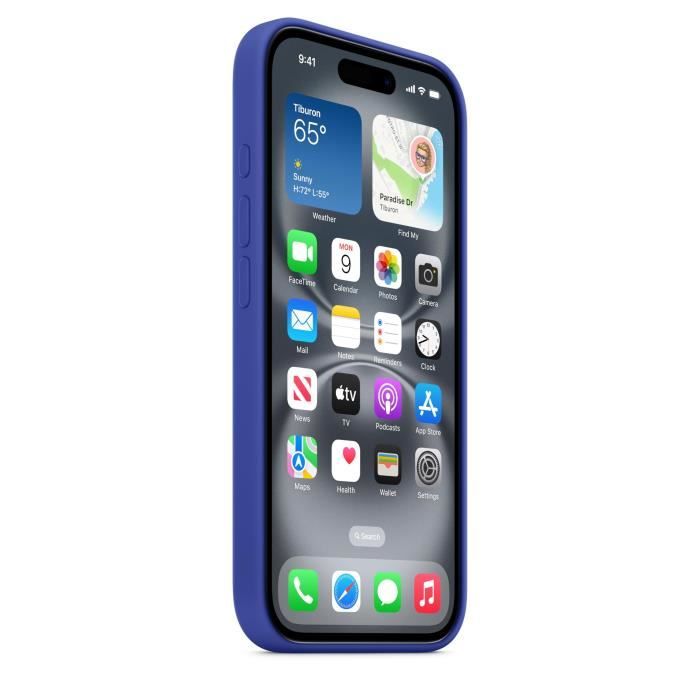 APPLE iPhone 16 - Coque en silicone avec MagSafe - Ultramarine
