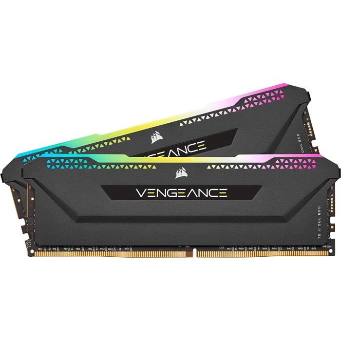 MÈmoire RAM CORSAIR Vengeance RGB Pro SL DDR4 32GB 2x16GB DIMM 3600 MHz CL18 1.35V Noir