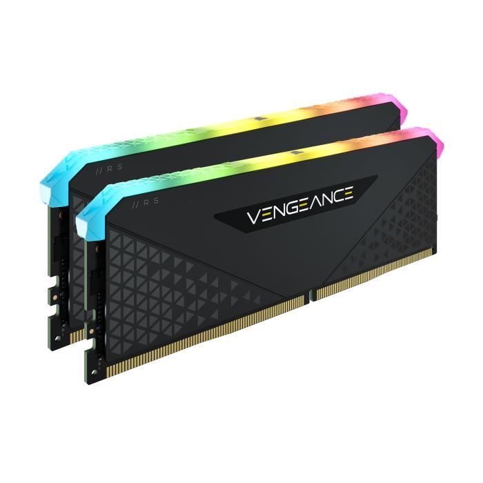 MÈmoire RAM - CORSAIR - Vengeance RGB RS DDR4 - 32GB 2x16GB DIMM - 3600 MHz - 1.35V - Noir (CMG32GX4M2D3600C)