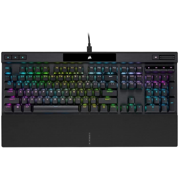 Clavier Gaming optique-mÈcanique - AZERTY - CORSAIR - K70 PRO OPX - RÈtroÈclairage LED RGB - Noir (CH-910941A-FR)