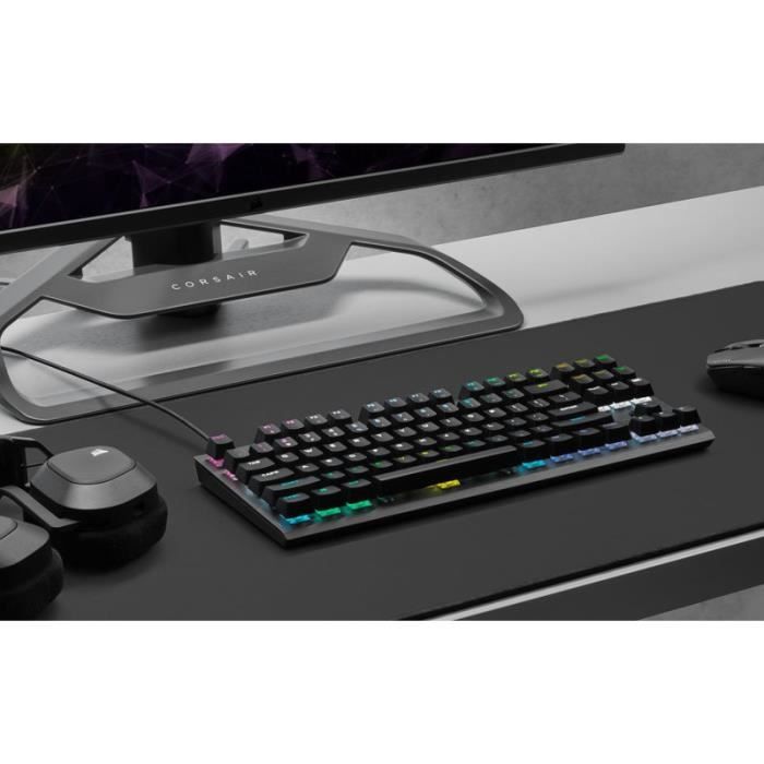 Clavier Corsair gaming mÈcanique-optique K60 RGB PRO TKL OPX