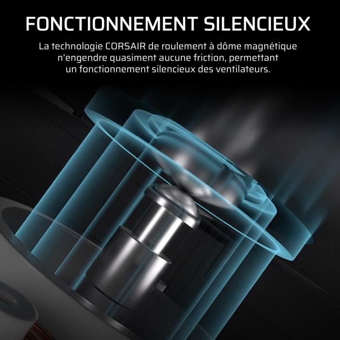 Ventilateur PWM 140mm - CORSAIR - RS140 - Blanc