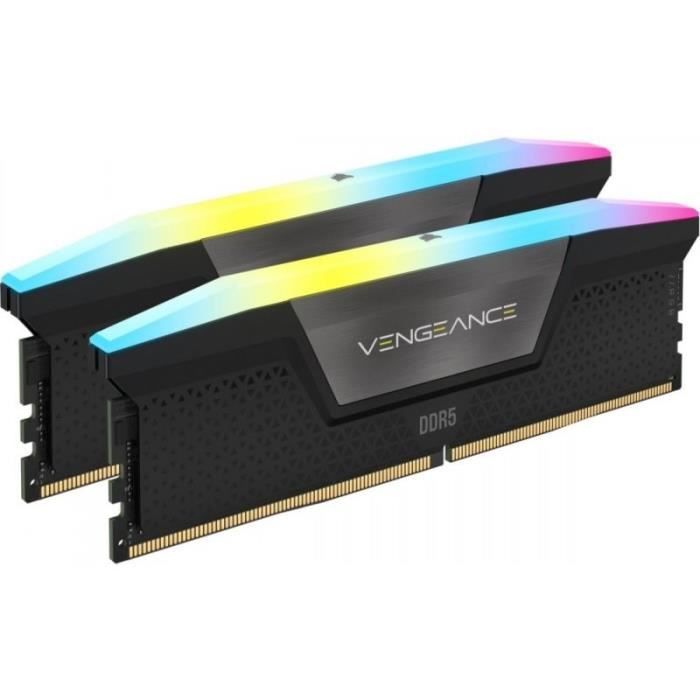 RAM - CORSAIR Vengeance RGB DDR5 - 32GB 2x16GB DIMM - 6200MHz - Unbuffered, 36-39-39-76, STD PMIC, XMP 3.0