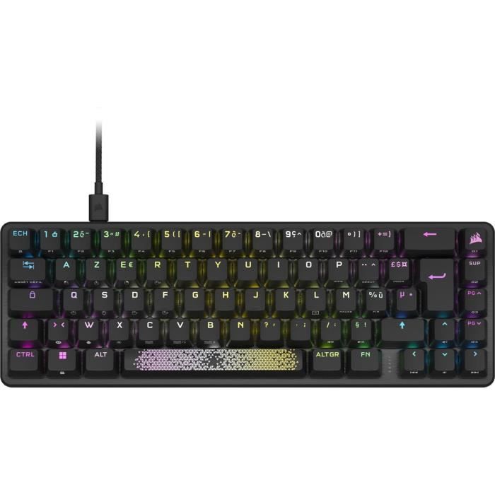 Clavier gaming optique et mÈcanique - CORSAIR - K65 PRO MINI - RÈtroÈclaire LED RGB - Switchs CORSAIR OPX - Noir