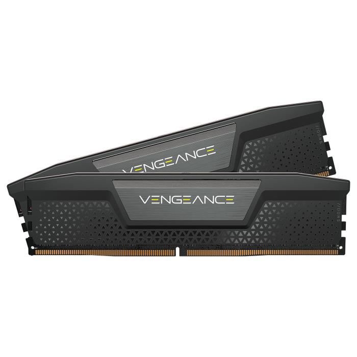 MÈmoire RAM - CORSAIR - Vengeance DDR5 - 32GB 2x16GB DIMM - 6000MT/s - Intel XMP - 1.40V - Noir (CMK32GX5M2B6000Z30)