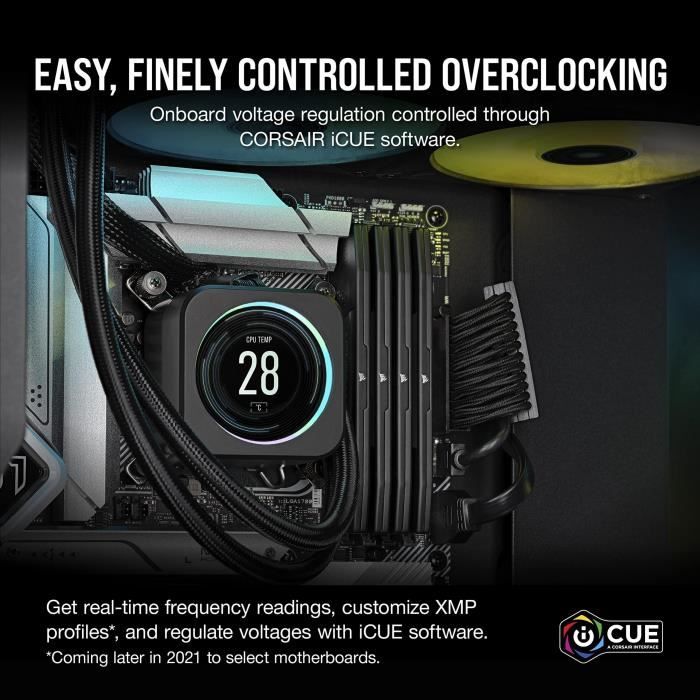 MÈmoire RAM - CORSAIR - Vengeance DDR5 RAM 32Go (2x16Go) 5600MHz CL40 Intel XMP Compatible iCUE - Noir