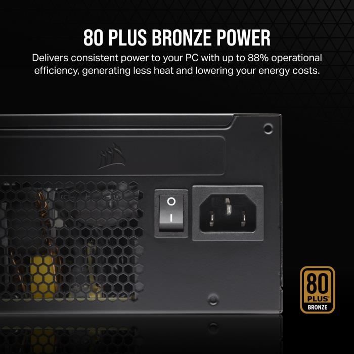 Alimentation - CORSAIR - CX550 - 80 PLUS Bronze ATX Power