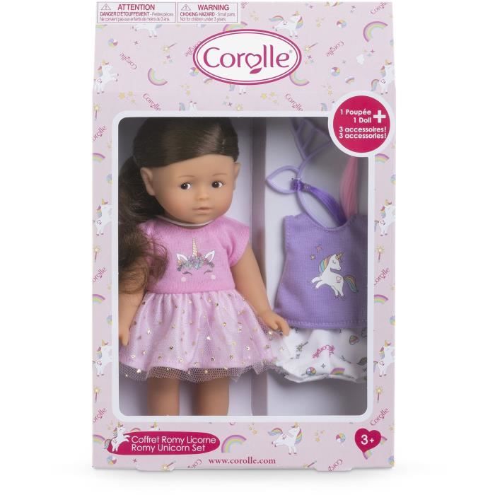 Mini poupée - COROLLE - Romy Licorne - 20 cm - senteur vanille - pret a offrir