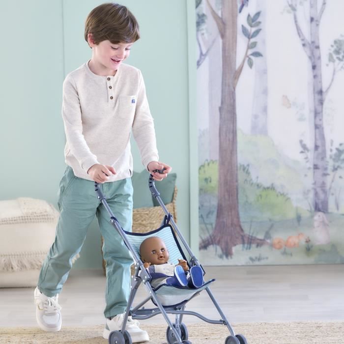 Poussette canne - COROLLE - Sauge - Légere - Pliable - Pour poupons 36/52 cm