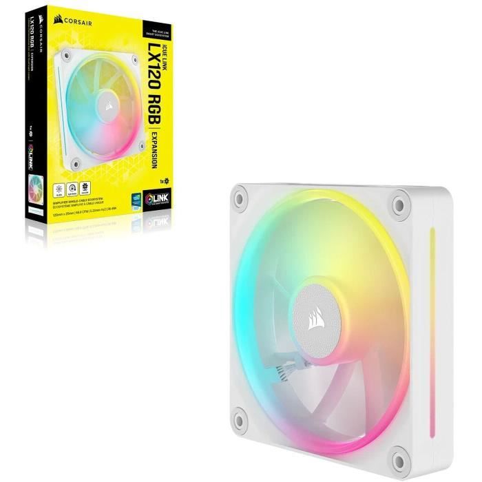 Refroidissement PC - CORSAIR - CO-9051029-WW - Kit de démarrage ventilateurs iCUE LINK LX120 RGB White