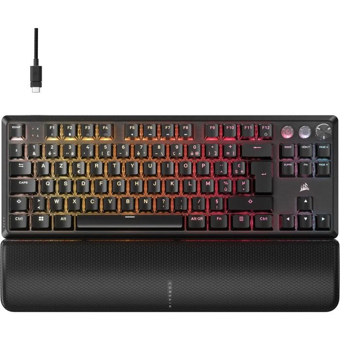 Clavier Gaming - CORSAIR - K70 Pro TKL - Interrupteurs MGX Hyperdrive - Rétroéclairage RGB - AZERTY