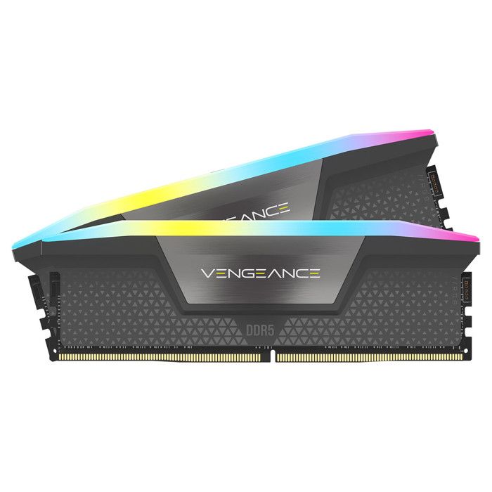 Mémoire RAM - CORSAIR - CMH32GX5M2B6400Z36 - VENGEANCE RGB - DDR5 - 32Go 2x16Go DIMM - 6400MT/s - CL 36 - 1.35V