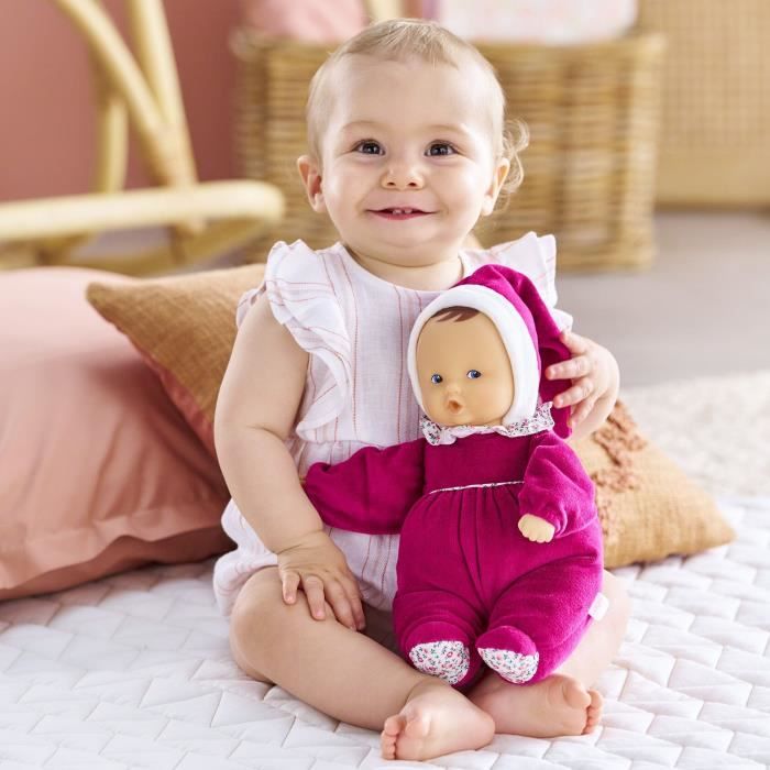 Doudou - COROLLE - Babipouce Rose Grenadine - 28 cm - senteur vanille - des la naissance
