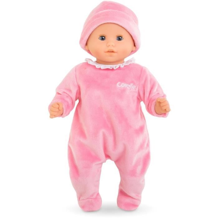 Pyjama Rose et Bonnet - COROLLE - Vetements - Pour Poupon 30cm - Des 18 mois