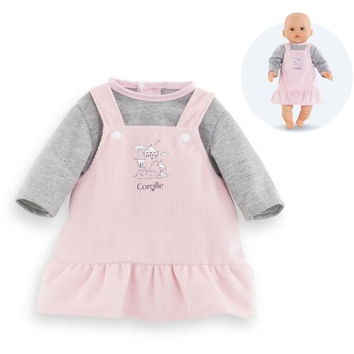 Robe et T-Shirt Bords de Loire - COROLLE - Vetements - Pour Poupon 30cm - Des 18 mois