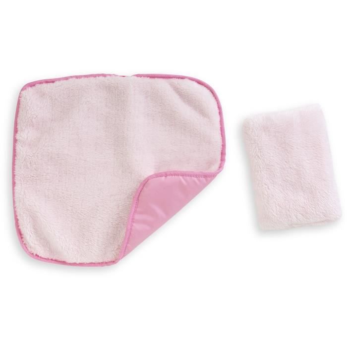 Accessoires poupons - COROLLE - Ensemble Couffin Peluche Rose - pour poupons 36 et 42 cm - des 3 ans